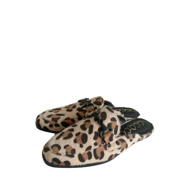 CCOCCI ADELIA Leopard Print Mules Size 9 black metal horsebit detail - Picture 5 of 14